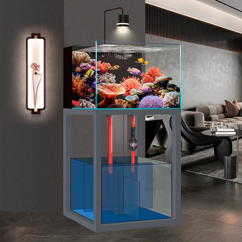 Coofull Ultra Clear Glass Marine Aquariums with Self-Circulating Bottom Filtration Medium Small Sizes for Living Room Home Use
Coofull Ultra Clear Glass Marine Aquariums with Self-Circulating Bottom Filtration Medium Small Sizes for Living Room Home Use