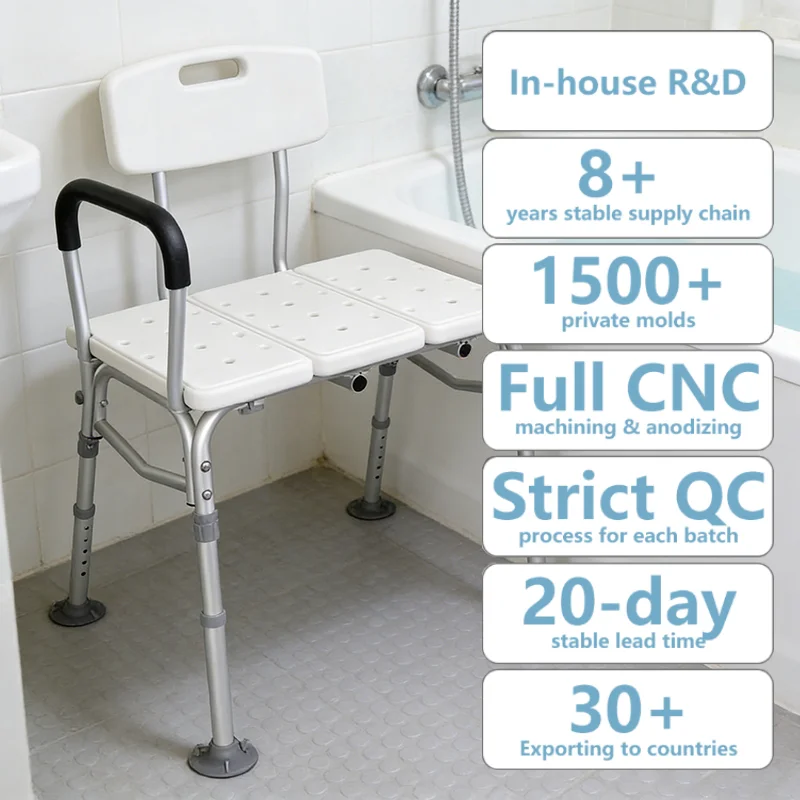 Simplywalk Aluminum Alloy 100KG Bath Shower Chair With Back Nursing Home Adult People UKCA Customization
Simplywalk Aluminum Alloy 100KG Bath Shower Chair With Back Nursing Home Adult People UKCA Customization