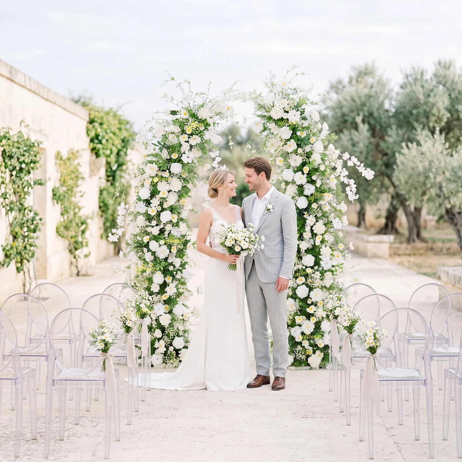 Uflower Artificial White Rose Green Leaf Wedding Backdrop Arch KT Board Decor Floral Arrangement Flower Row Event Party Prop
Uflower Artificial White Rose Green Leaf Wedding Backdrop Arch KT Board Decor Floral Arrangement Flower Row Event Party Prop