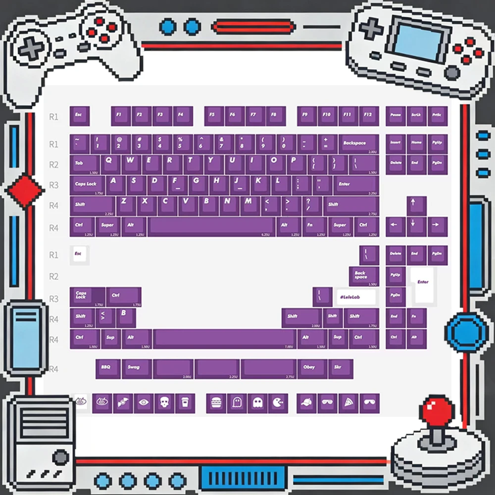 LeleLab SupSup PC Keycaps Purple Fog Permeable Keycap Original Factory Personalized Keyboard Keycaps Customized PC Gifts
LeleLab SupSup PC Keycaps Purple Fog Permeable Keycap Original Factory Personalized Keyboard Keycaps Customized PC Gifts
