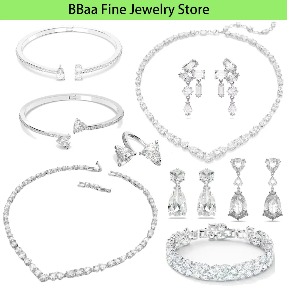 2024 New Arrival Crystal Jewelry Set Suitable for Women Necklaces, Earrings, Bracelets, Rings Wedding Party Quality Accessories
2024 New Arrival Crystal Jewelry Set Suitable for Women Necklaces, Earrings, Bracelets, Rings Wedding Party Quality Accessories