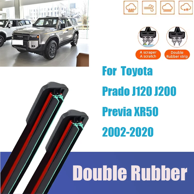 For Toyota Prado J120 J200 Previa XR50 Front Windshield Wiper General Motors Multifunctional Double Rubber Strip Wiper Wholesale
For Toyota Prado J120 J200 Previa XR50 Front Windshield Wiper General Motors Multifunctional Double Rubber Strip Wiper Wholesale
