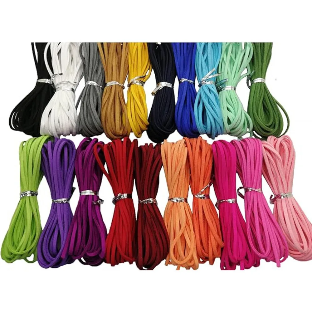 10M Suede Leather Cords Leather Lace Flat Faux Suede Thread Velvet Cord String for Necklace, Bracelet, Beading and DIY Crafts
10M Suede Leather Cords Leather Lace Flat Faux Suede Thread Velvet Cord String for Necklace, Bracelet, Beading and DIY Crafts