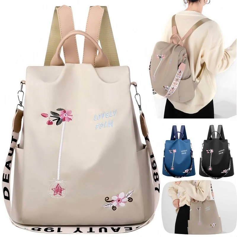 Оксфордский женский рюкзак, модная водонепроницаемая противоугонная школьная сумка с вышивкой, женская большая вместительная дорожная сумка на плечо для покупок
Оксфордский женский рюкзак, модная водонепроницаемая противоугонная школьная сумка с вышивкой, женская большая вместительная дорожная сумка на плечо для покупок