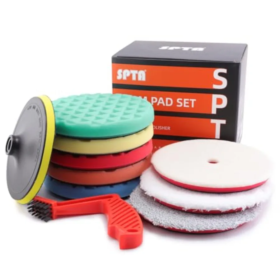 10pcs Polishing Pads Kit 7 Inches Large Size Buffing Pads Car Foam Buffing Sponge Pads Kit with 5/8"-11 Backing Plate for Car W
10pcs Polishing Pads Kit 7 Inches Large Size Buffing Pads Car Foam Buffing Sponge Pads Kit with 5/8"-11 Backing Plate for Car W