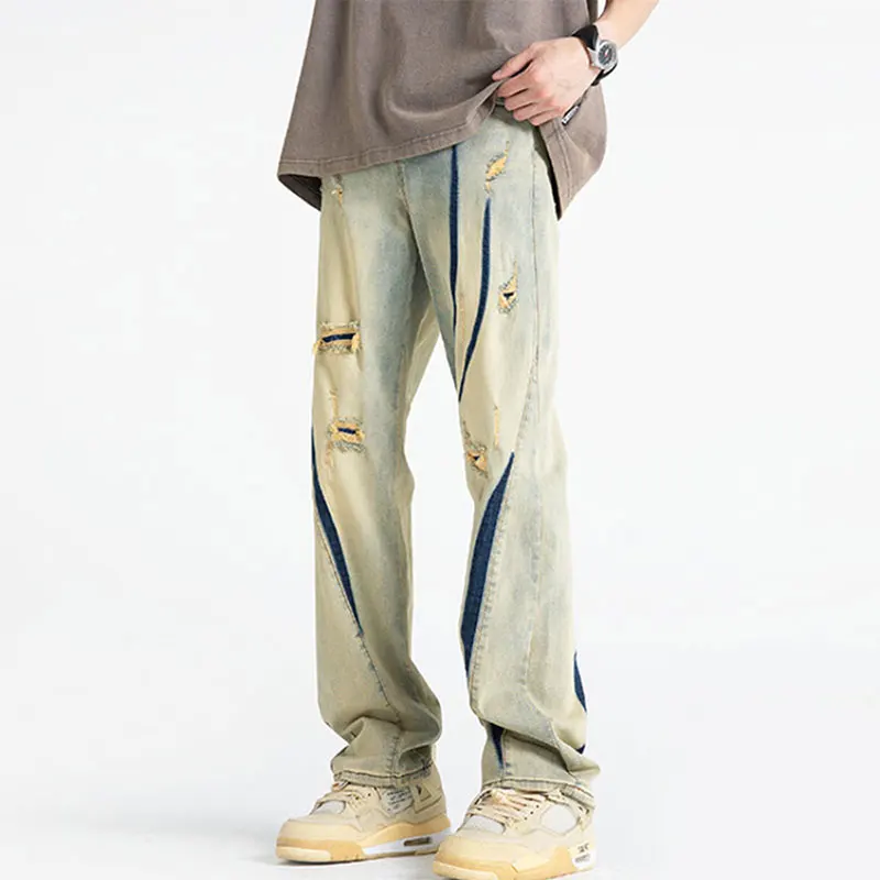 American Sle Mud Splattered Men's Jeans Spring Autumn Straight Leg Trendy Oversize Durable Wear Resistant mid Waist Jeans
American Sle Mud Splattered Men's Jeans Spring Autumn Straight Leg Trendy Oversize Durable Wear Resistant mid Waist Jeans