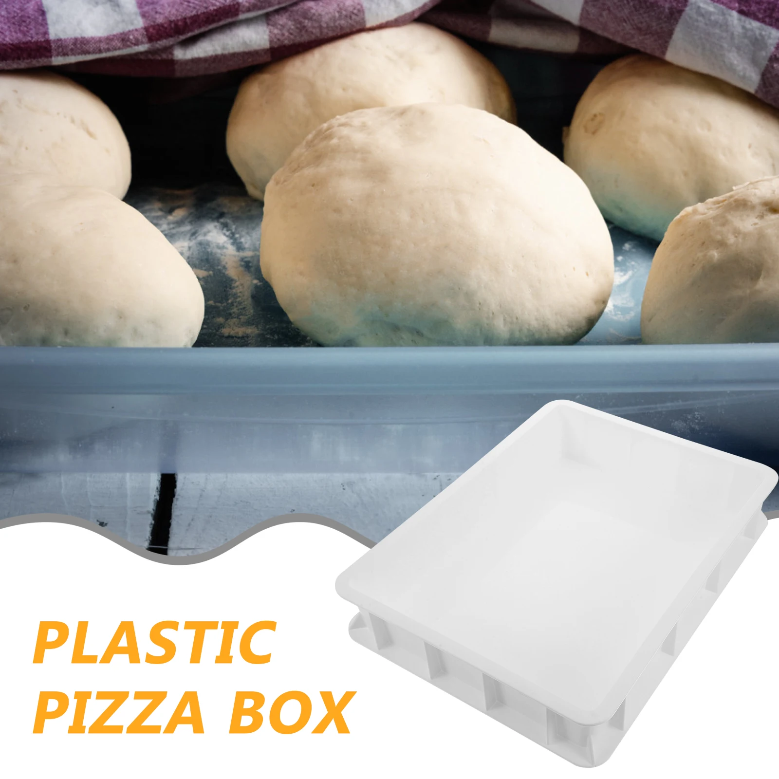 1pc Stackable Commercial Pizza Dough Proofing Tray Pizza Dough Protection Box Stackable Proofing Tray Container Without Lid