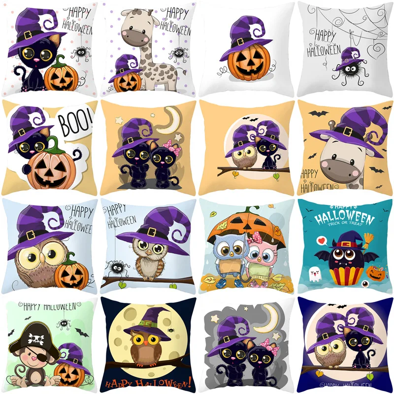 Home Decor Cushion Cover Halloween Owl Animals Pillow Cover Cartoon Printed Pillowcase Child's Gifts Room Halloween Decorations
Home Decor Cushion Cover Halloween Owl Animals Pillow Cover Cartoon Printed Pillowcase Child's Gifts Room Halloween Decorations