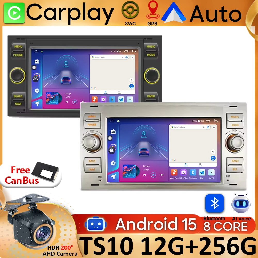 For Ford Mondeo S-max Focus C-MAX Galaxy Fiesta Transit Fusion Connect Kuga Android Auto Car Radio Video Carplay GPS Navigation
For Ford Mondeo S-max Focus C-MAX Galaxy Fiesta Transit Fusion Connect Kuga Android Auto Car Radio Video Carplay GPS Navigation