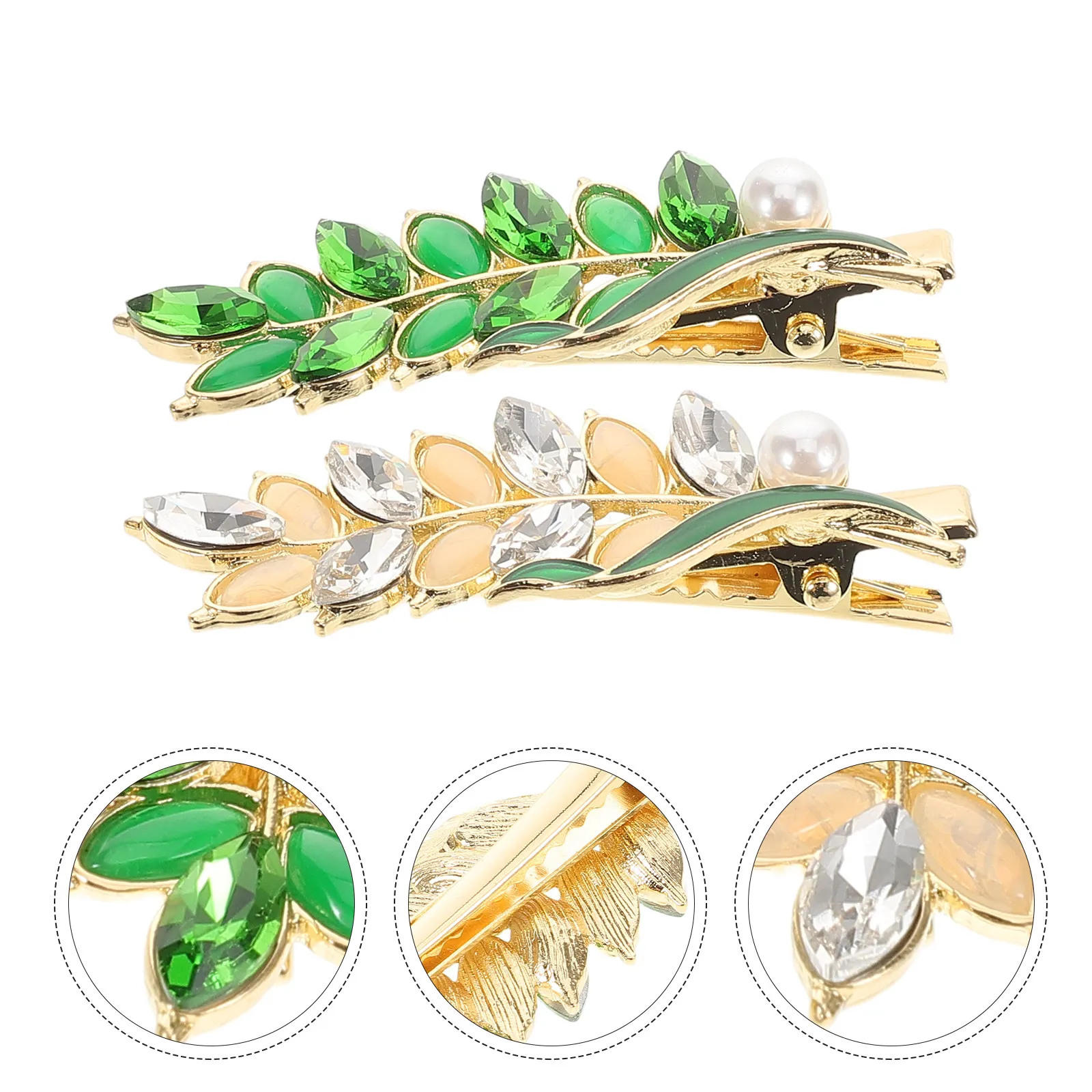 2Pcs Wheat Ear Duckbill Clips Green White Lightweight Hair Barrettes Side Bang Hold Elegant Fashion Hairpins Daily Casual
2Pcs Wheat Ear Duckbill Clips Green White Lightweight Hair Barrettes Side Bang Hold Elegant Fashion Hairpins Daily Casual