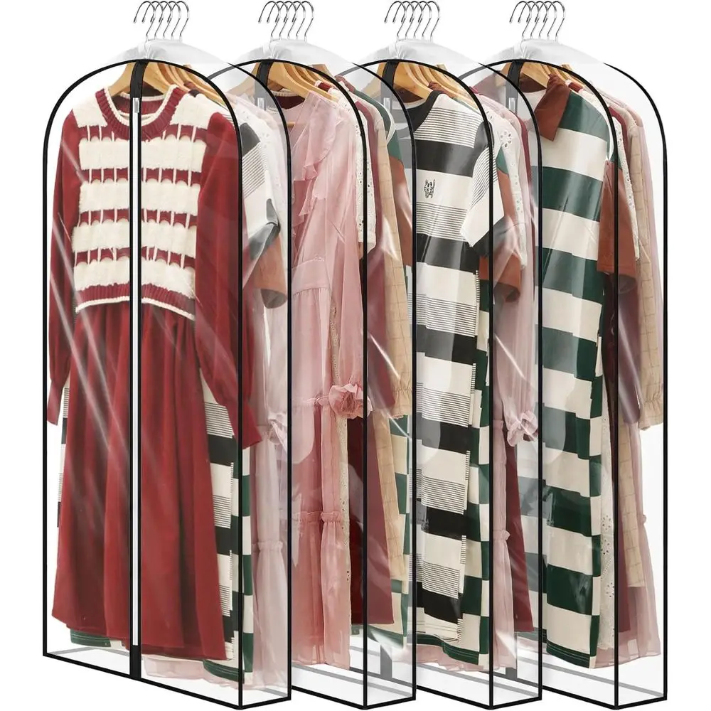 Комплект из 4 сумок для одежды на молнии, 50 подвесных чехлов для костюмов с 4 ластовинами для хранения пальто, курток и рубашек
Комплект из 4 сумок для одежды на молнии, 50 подвесных чехлов для костюмов с 4 ластовинами для хранения пальто, курток и рубашек
