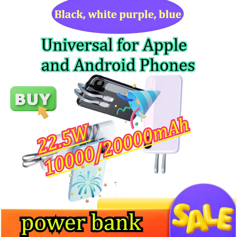 22.5W 10000/20000Mah Power Bank Fast Charger Battery Pack 4 USB Portable For Mobile Phone
22.5W 10000/20000Mah Power Bank Fast Charger Battery Pack 4 USB Portable For Mobile Phone