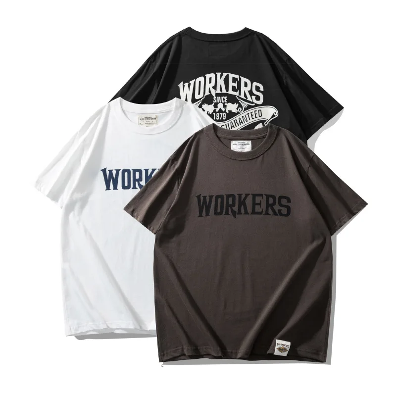 Summer men's new fashion heavy round neck short sleeve T-shirt Vintage motorcycle T-shirt street letter-printed T-shirt
Summer men's new fashion heavy round neck short sleeve T-shirt Vintage motorcycle T-shirt street letter-printed T-shirt