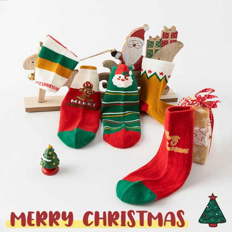 Autumn Winter 5 Pairs Children Baby Christmas Socks Kids Boys Girls Cotton Xmas Sock Cartoon Cute Red Santa Claus Socks
Autumn Winter 5 Pairs Children Baby Christmas Socks Kids Boys Girls Cotton Xmas Sock Cartoon Cute Red Santa Claus Socks
