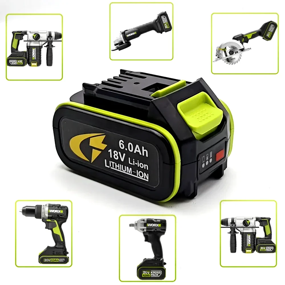 6000mAh for WORX 18V WA3016 WA3023 WA3054 WA3027 WA3406 WU279 WU294 WU362 WU388 WU629 WU808 Cordless Power Tool Battery
6000mAh for WORX 18V WA3016 WA3023 WA3054 WA3027 WA3406 WU279 WU294 WU362 WU388 WU629 WU808 Cordless Power Tool Battery