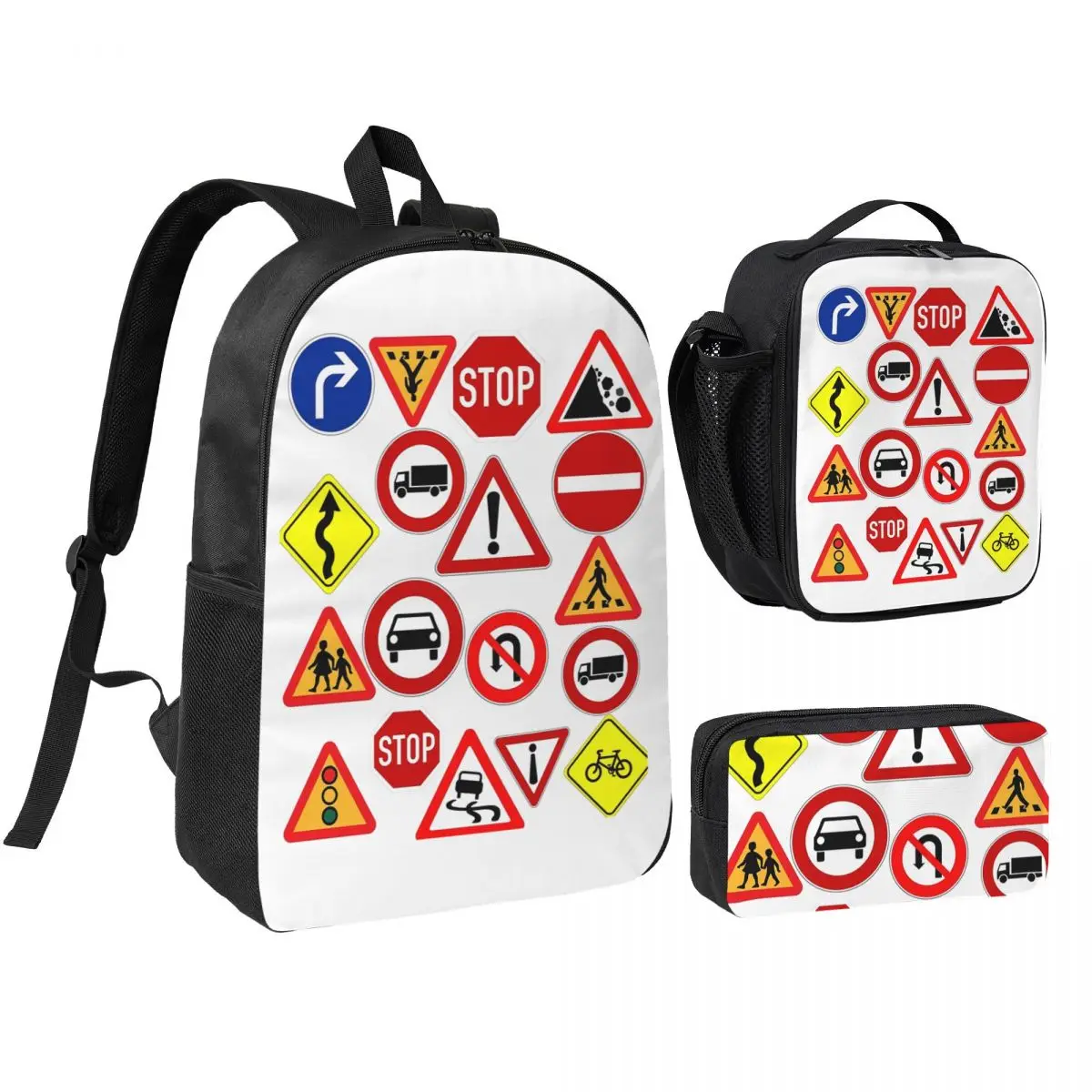 Outdoor Recreational Backbacking Road Sign Backpack Student BookBag School Bag Shoulder Bags 3ps Insulated Lunch Bag Pencil Case
Outdoor Recreational Backbacking Road Sign Backpack Student BookBag School Bag Shoulder Bags 3ps Insulated Lunch Bag Pencil Case