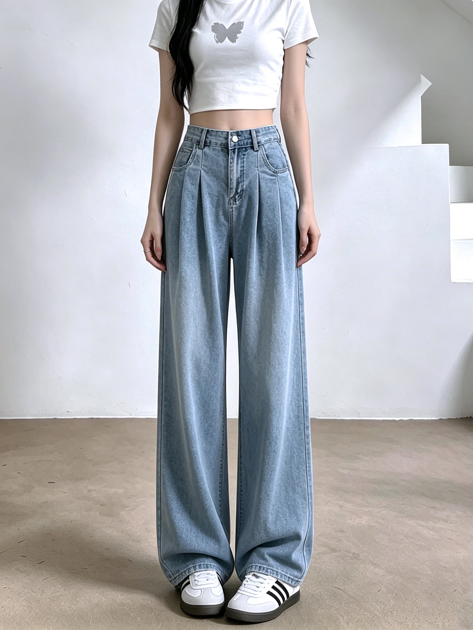 Summer New Women's Wide Leg Jeans Loose Fit Slimming Drapey Washed Lenzing Fabric High Waist Commute Style Pure Color
Summer New Women's Wide Leg Jeans Loose Fit Slimming Drapey Washed Lenzing Fabric High Waist Commute Style Pure Color