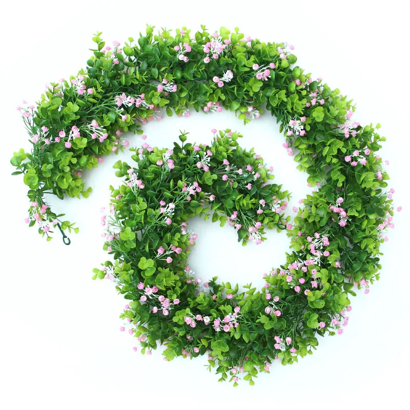 180cm Artificial Eucalyptus Leaves Garland Faux Plant Spring Vines with White Flowers Berries for Wedding Home Party Decor
180cm Artificial Eucalyptus Leaves Garland Faux Plant Spring Vines with White Flowers Berries for Wedding Home Party Decor