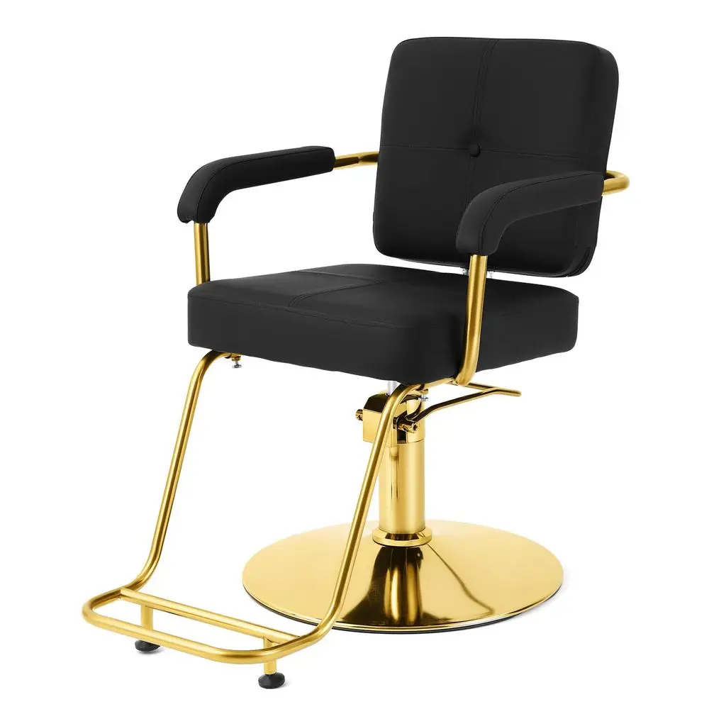 Black and Gold Salon Chair, Professional Hair Stylist Chair with Heavy Duty Hydraulic Pump, 360 Degree Swivel Styling Chair, Be
Black and Gold Salon Chair, Professional Hair Stylist Chair with Heavy Duty Hydraulic Pump, 360 Degree Swivel Styling Chair, Be
