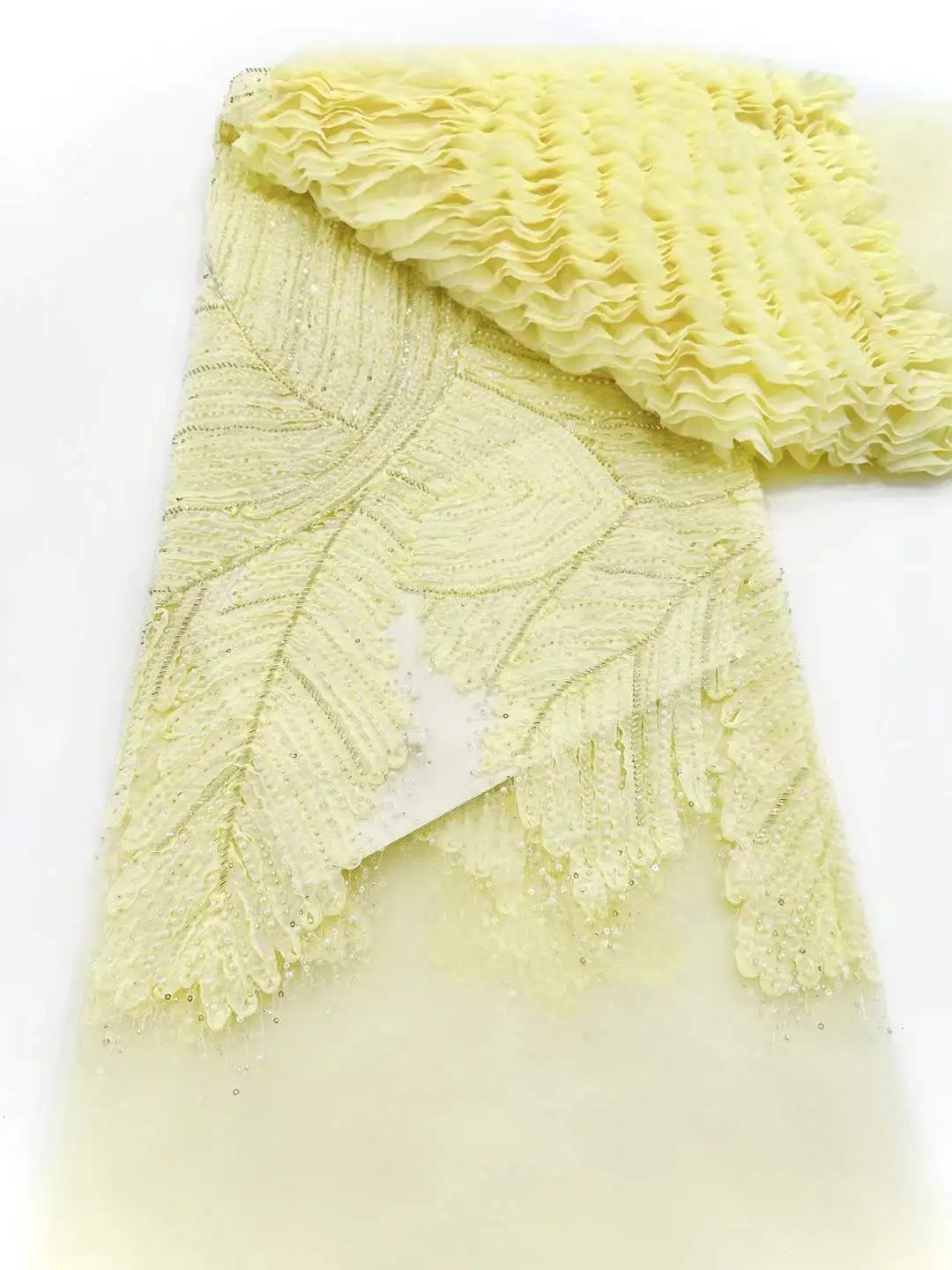 Fashion 2025 French Mesh 3D Flowers Embroidery Lace Beaded Lace Fabric Sequins African Nigerian Fabric For Wedding Dress Women
Fashion 2025 French Mesh 3D Flowers Embroidery Lace Beaded Lace Fabric Sequins African Nigerian Fabric For Wedding Dress Women