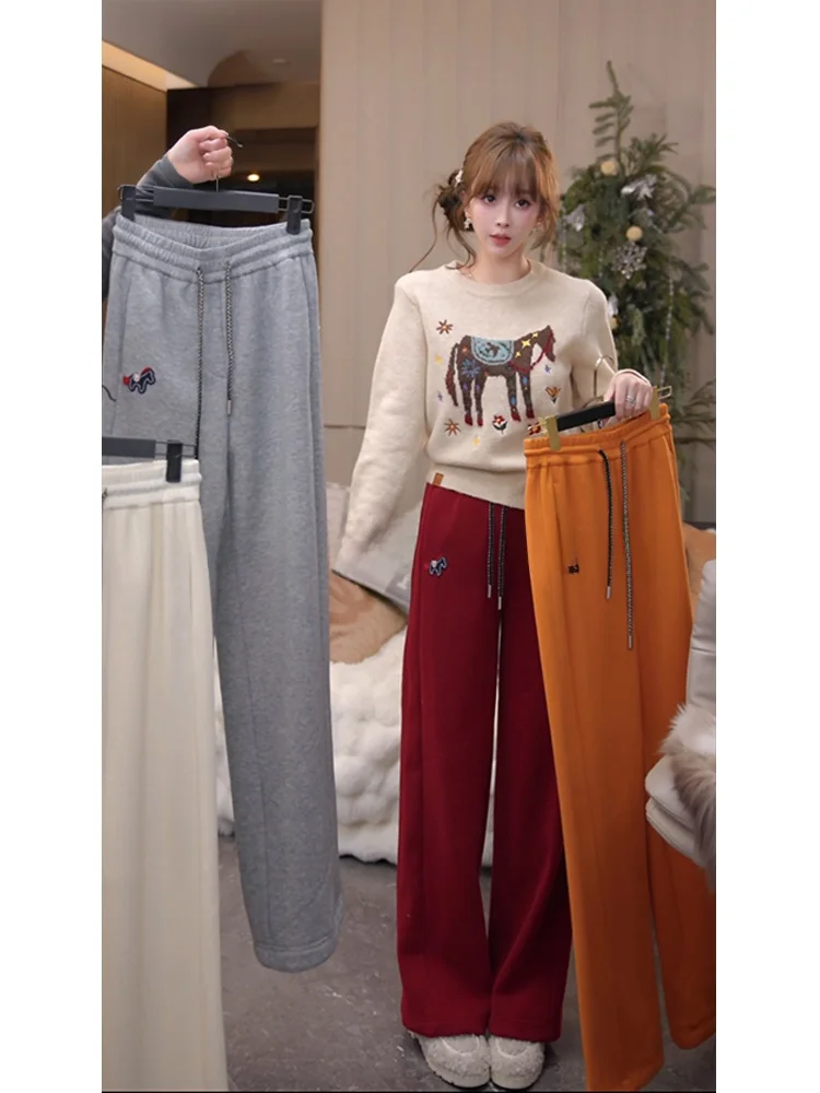 Mimius Casual Trousers Women's Fce Lined Loose Fit Dstring Elastic Waist Straight Leg Pants Winter Faion plus Size
Mimius Casual Trousers Women's Fce Lined Loose Fit Dstring Elastic Waist Straight Leg Pants Winter Faion plus Size