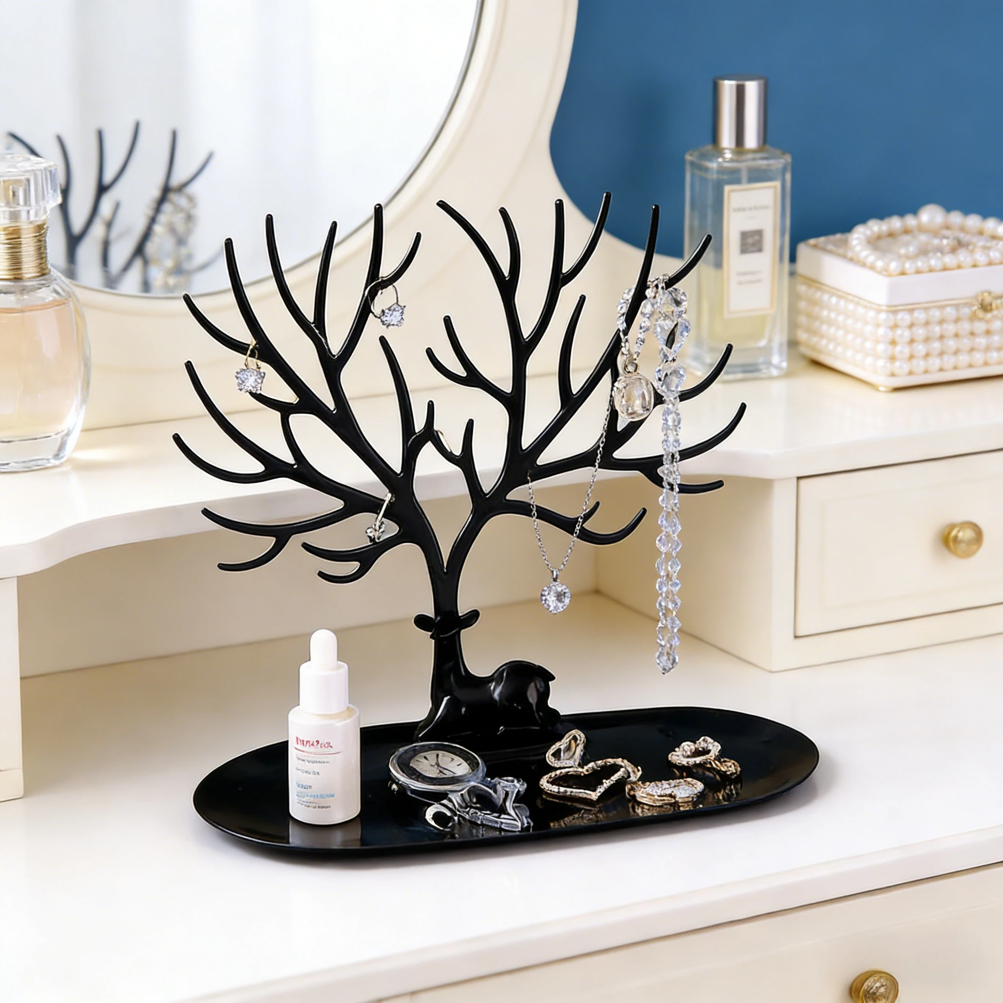 Подставка для ювелирных изделий с оленем, лоток для хранения, держатель для сережек, стойки, ожерелья, кольца, чехол, настольный органайзер, декор для макияжа, День святого Валентина
Подставка для ювелирных изделий с оленем, лоток для хранения, держатель для сережек, стойки, ожерелья, кольца, чехол, настольный органайзер, декор для макияжа, День святого Валентина