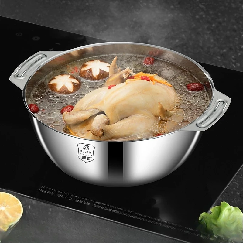 LTT stainless steel binaural soup basin thickened household kitchen hot pot basin washing vegetables rice sieve basin
LTT stainless steel binaural soup basin thickened household kitchen hot pot basin washing vegetables rice sieve basin