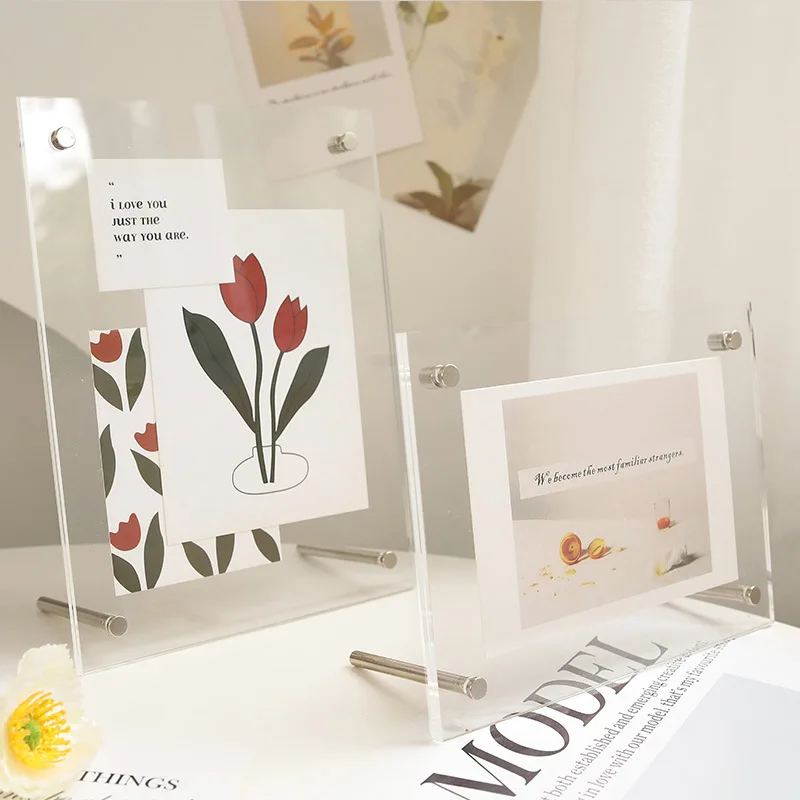 INS acrylic photography background Transparent photo decoration props photo frame table postcard photo display stand
INS acrylic photography background Transparent photo decoration props photo frame table postcard photo display stand