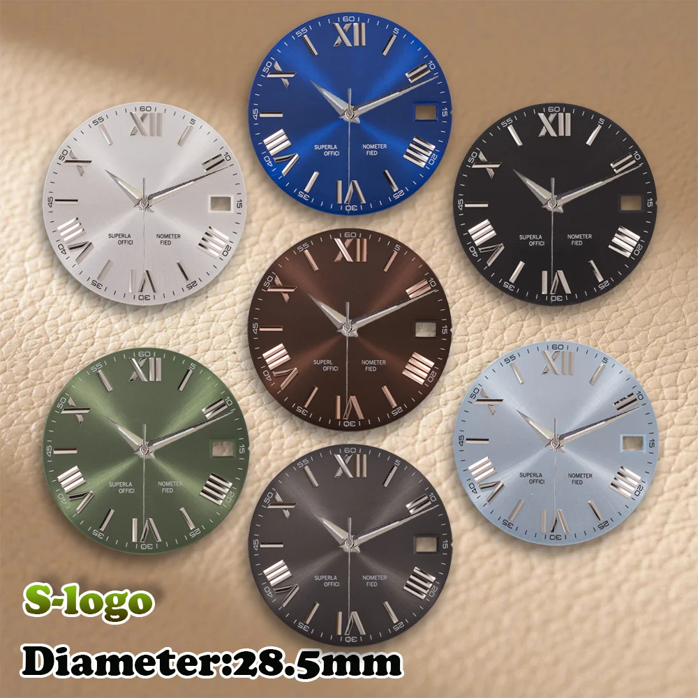 S Logo 28.5mm Rome Sunray Dial Fit NH35/NH36 Movements Watches for men Watch Modification Accessories Repair Parts
S Logo 28.5mm Rome Sunray Dial Fit NH35/NH36 Movements Watches for men Watch Modification Accessories Repair Parts