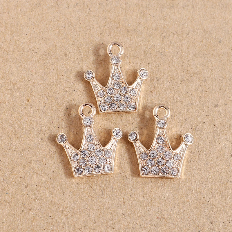 10pcs Delicate Crystal Crown Charms Pendants for Jewelry Making Earrings Necklace DIY Handmade Bracelet Accessories Supplies
10pcs Delicate Crystal Crown Charms Pendants for Jewelry Making Earrings Necklace DIY Handmade Bracelet Accessories Supplies