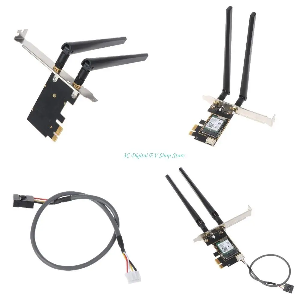 Настольный комплект E74D PCIE WiFi 8265AC расширяет возможности Wi-Fi 2,4G/5 ГГц BT 4.2, двухдиапазонный + антенна
Настольный комплект E74D PCIE WiFi 8265AC расширяет возможности Wi-Fi 2,4G/5 ГГц BT 4.2, двухдиапазонный + антенна