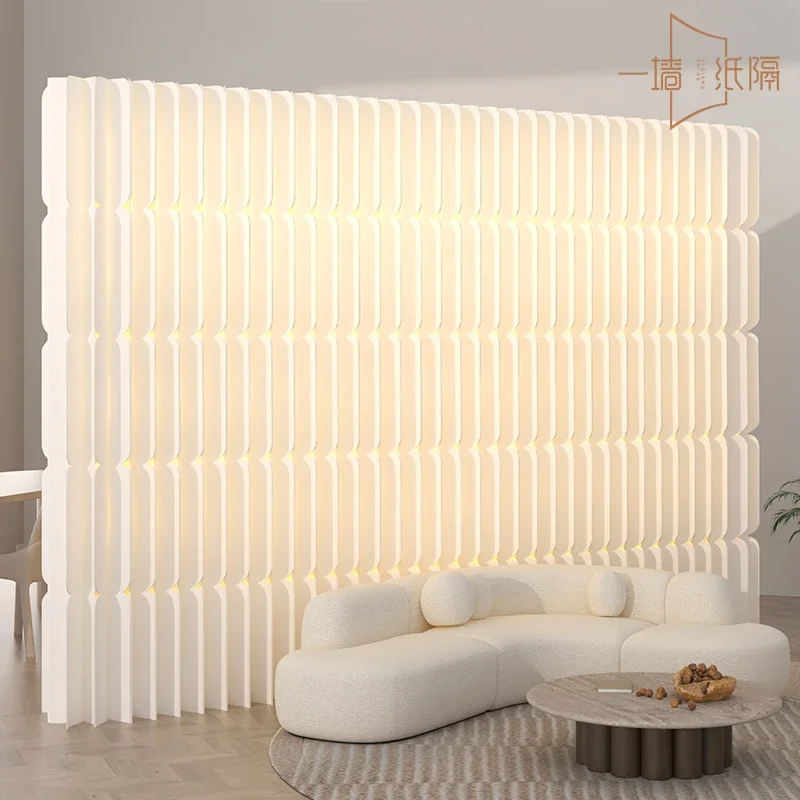 Paper screen partition false wall luminous living room bedroom partition folding non-punching screen simple self-installation ba 
Paper screen partition false wall luminous living room bedroom partition folding non-punching screen simple self-installation ba