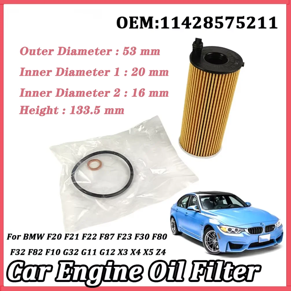 11428575211 Car Oil Filter For BMW F10 F15 F20 F25 F30 F34 G01 G20 G30 G38 118i 320i 320d 520d 530 X3 X4 X5 B47 B48 04152-WAA01
11428575211 Car Oil Filter For BMW F10 F15 F20 F25 F30 F34 G01 G20 G30 G38 118i 320i 320d 520d 530 X3 X4 X5 B47 B48 04152-WAA01