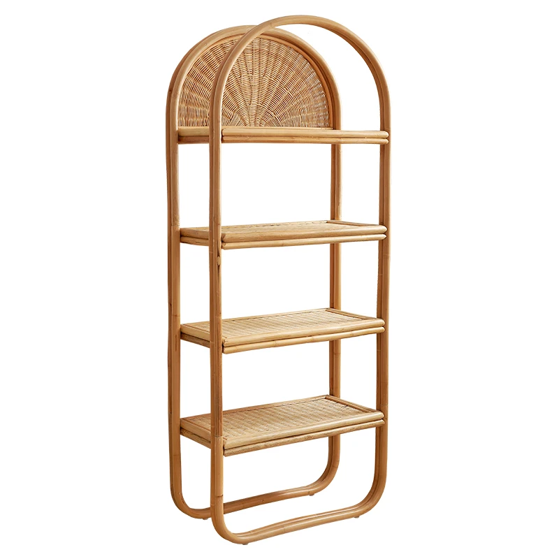 Rattan bookshelf Floor shelf storage Multi-layer simple household balcony Living room B & B arc
Rattan bookshelf Floor shelf storage Multi-layer simple household balcony Living room B & B arc