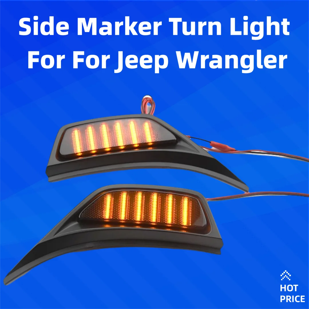 Fit for Jeep Wrangler JL Gladiator JT 2018-Up Dual Color LED Fender Side Marker Lights White & Amber with Chrome Edging
Fit for Jeep Wrangler JL Gladiator JT 2018-Up Dual Color LED Fender Side Marker Lights White & Amber with Chrome Edging