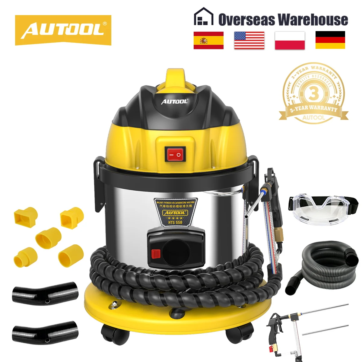 AUTOOL Car Walnut Blaster Car Engine Carbon Deposition Cleaner De-Carbon Machine Intake Valve Cleaner 220V /110V HTS558
AUTOOL Car Walnut Blaster Car Engine Carbon Deposition Cleaner De-Carbon Machine Intake Valve Cleaner 220V /110V HTS558