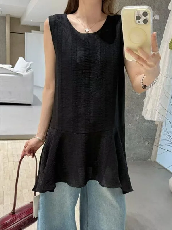 plus Size Women's Casual Style Breathable Summer Vest Dress with Hem Lace Trim Sleeveless round Neck Mid-Length Outerwear
plus Size Women's Casual Style Breathable Summer Vest Dress with Hem Lace Trim Sleeveless round Neck Mid-Length Outerwear