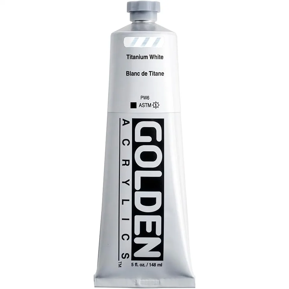 GOLDEN Heavy Body Acrylic Paint, Titanium White, 5 oz Tube, Professional Opaque White for Artists
GOLDEN Heavy Body Acrylic Paint, Titanium White, 5 oz Tube, Professional Opaque White for Artists