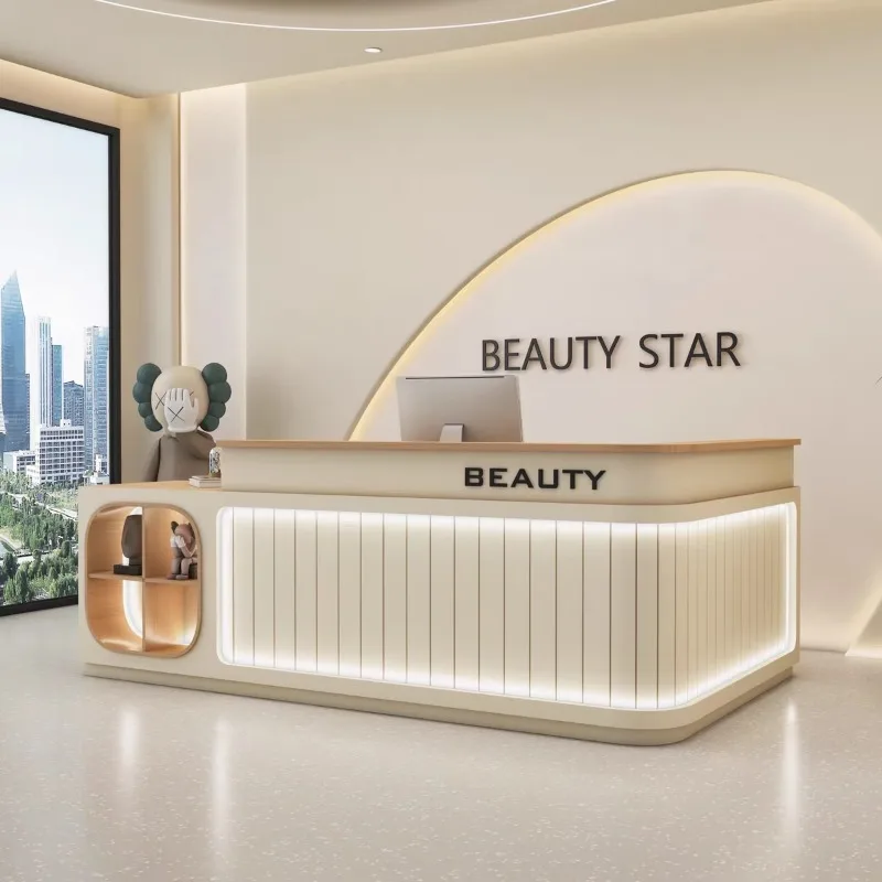 Light Luxury Modern Reception Desks Counter Luxury Service Commericial Reception Desks White Salon Schreibtisch Office Furniture
Light Luxury Modern Reception Desks Counter Luxury Service Commericial Reception Desks White Salon Schreibtisch Office Furniture