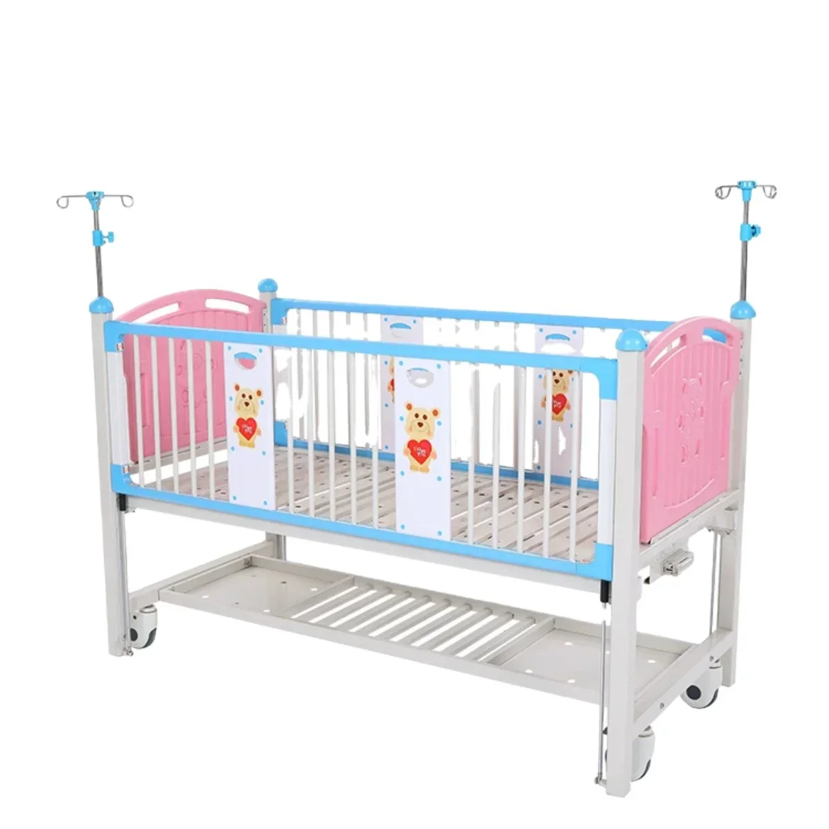 Children's bed can move up and down with adjustable guardrails hospital cartoon
Children's bed can move up and down with adjustable guardrails hospital cartoon
