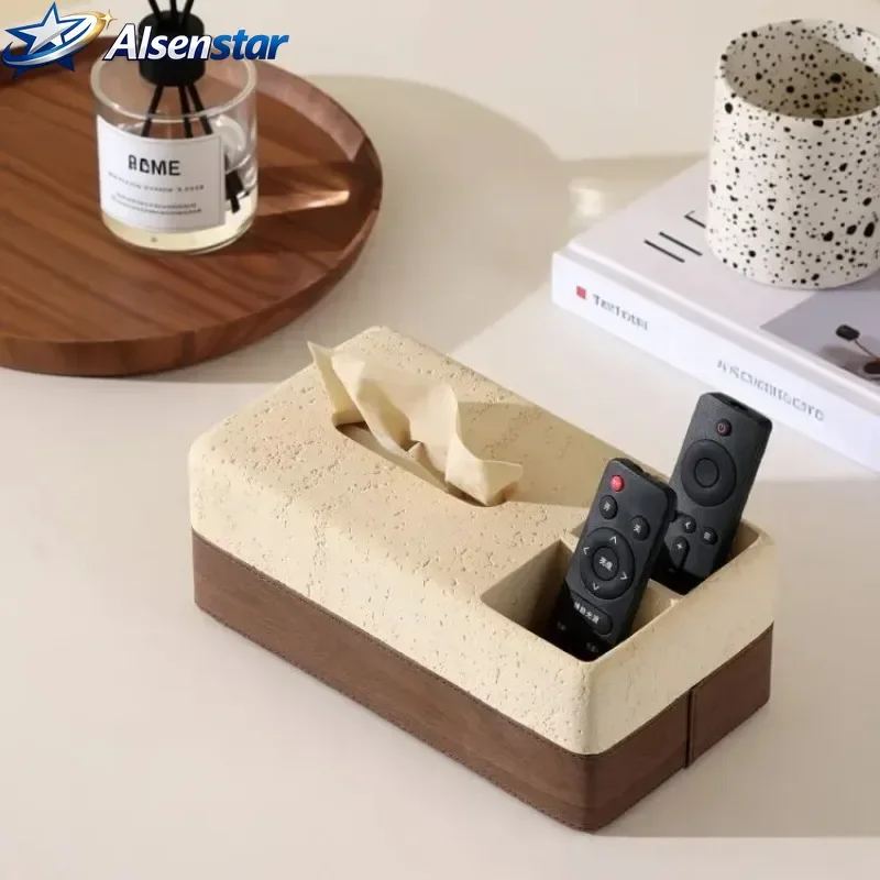 Travertine Style Tissue Box with Walnut Grain, Remote Control Holder for Coffee Table, Modern Minimalist Napkin Dispenser 2-in-1
Travertine Style Tissue Box with Walnut Grain, Remote Control Holder for Coffee Table, Modern Minimalist Napkin Dispenser 2-in-1