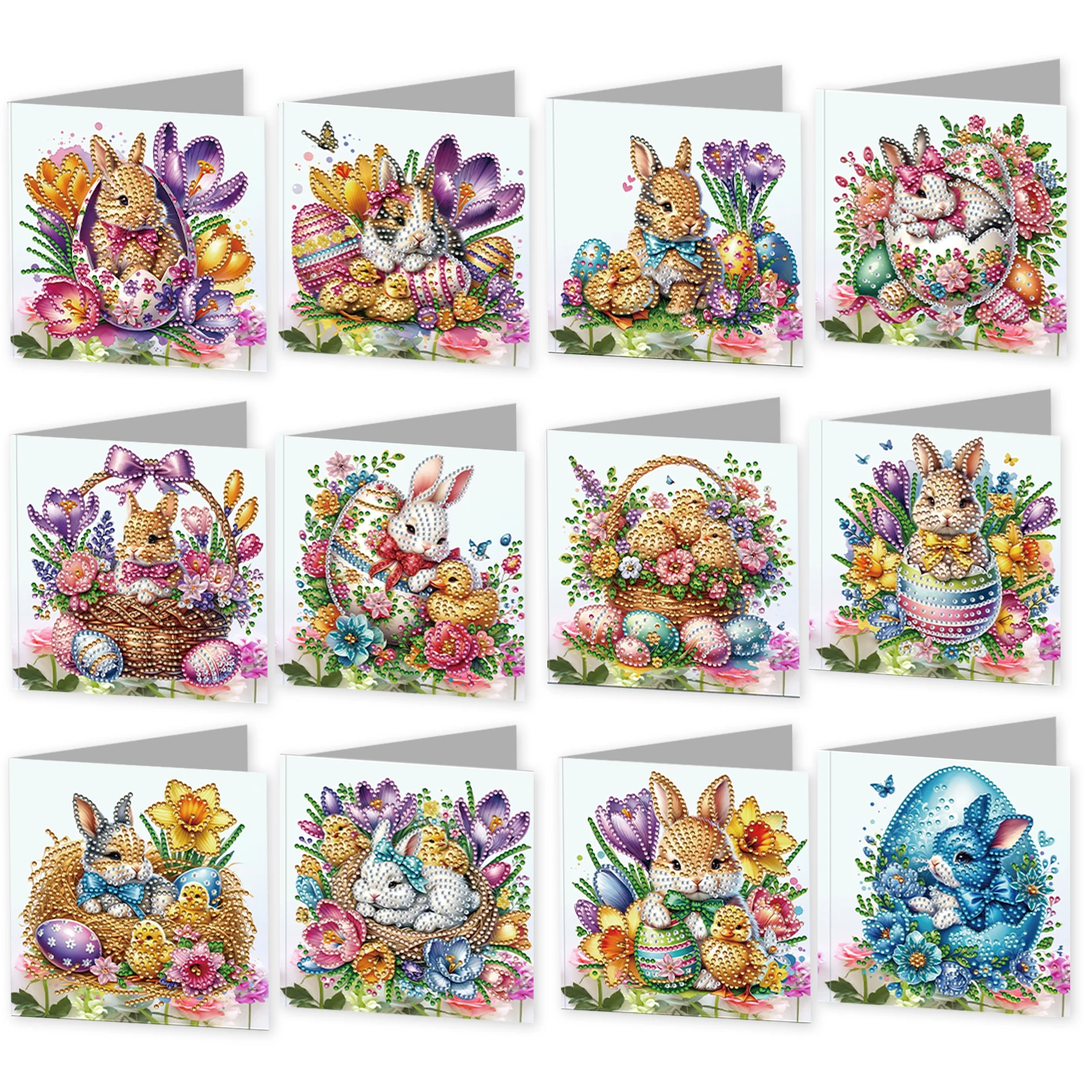 12 Packs Easter Egg Bunny DIY Diamond Painting Greeting Card Kit for Adults Gift
12 Packs Easter Egg Bunny DIY Diamond Painting Greeting Card Kit for Adults Gift