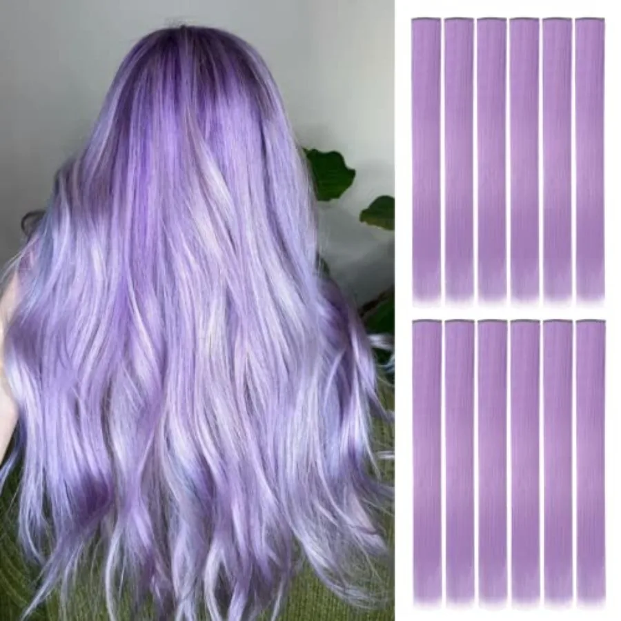 12 Pcs Clip in Hair Extensions, 22 Inch Colored Hair Extensions Party Highlights Long Straight Synthetic Hairpieces for Women L
12 Pcs Clip in Hair Extensions, 22 Inch Colored Hair Extensions Party Highlights Long Straight Synthetic Hairpieces for Women L