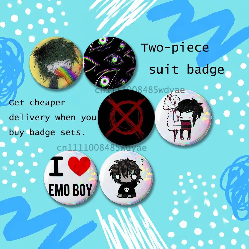 Eu amo emo meninos icone Brooches for Backpack Accessories 25,32,44,58,75mm Round Enamel Pins 2-piece set Cartoon Anime Badge
Eu amo emo meninos icone Brooches for Backpack Accessories 25,32,44,58,75mm Round Enamel Pins 2-piece set Cartoon Anime Badge