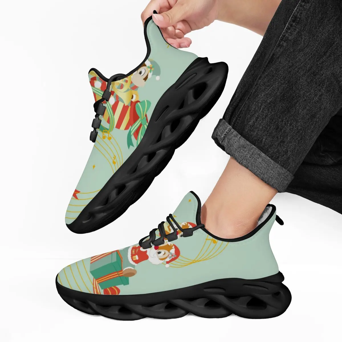 Кроссовки с рождественским рисунком, светло-зеленые кроссовки на флисовой подкладке, дышащие спортивные уличные модные повседневные кроссовки
Кроссовки с рождественским рисунком, светло-зеленые кроссовки на флисовой подкладке, дышащие спортивные уличные модные повседневные кроссовки