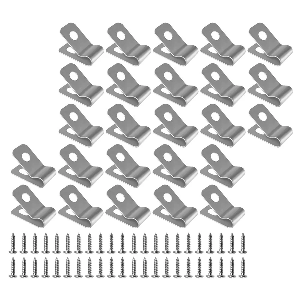 200 Pcs Stainless Steel Wire Clamp Fence Fixer Clips Duty Farm Fasteners for Mesh Woven Fencing Silver
200 Pcs Stainless Steel Wire Clamp Fence Fixer Clips Duty Farm Fasteners for Mesh Woven Fencing Silver