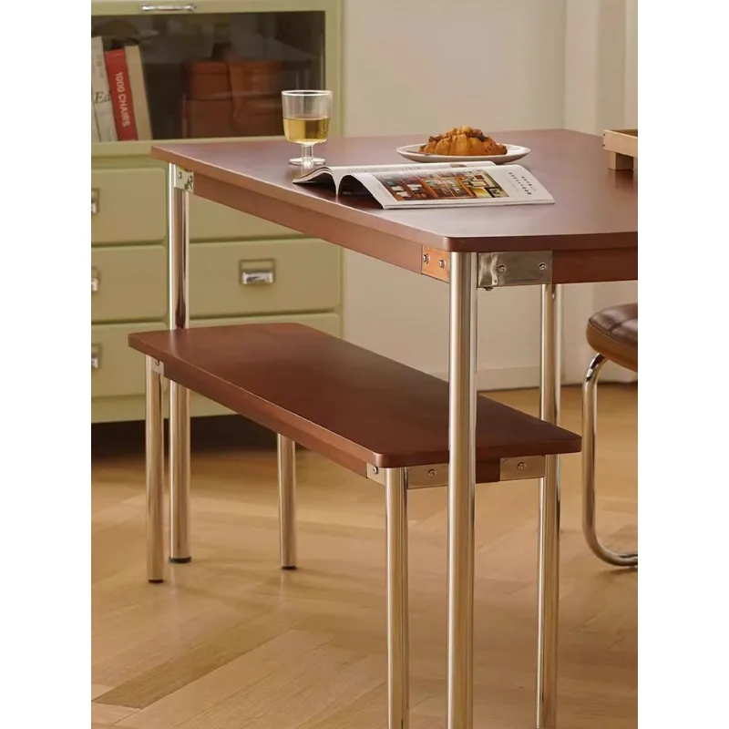 Medium retro style solid wood tea dining table and chair benches benches bed tail ants changing shoes rivets stainless steel met
Medium retro style solid wood tea dining table and chair benches benches bed tail ants changing shoes rivets stainless steel met