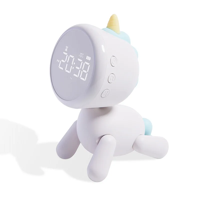 Unicorn alarm clock student alarm clock cartoon creative electronic alarm clock LED bedside night light 
Unicorn alarm clock student alarm clock cartoon creative electronic alarm clock LED bedside night light