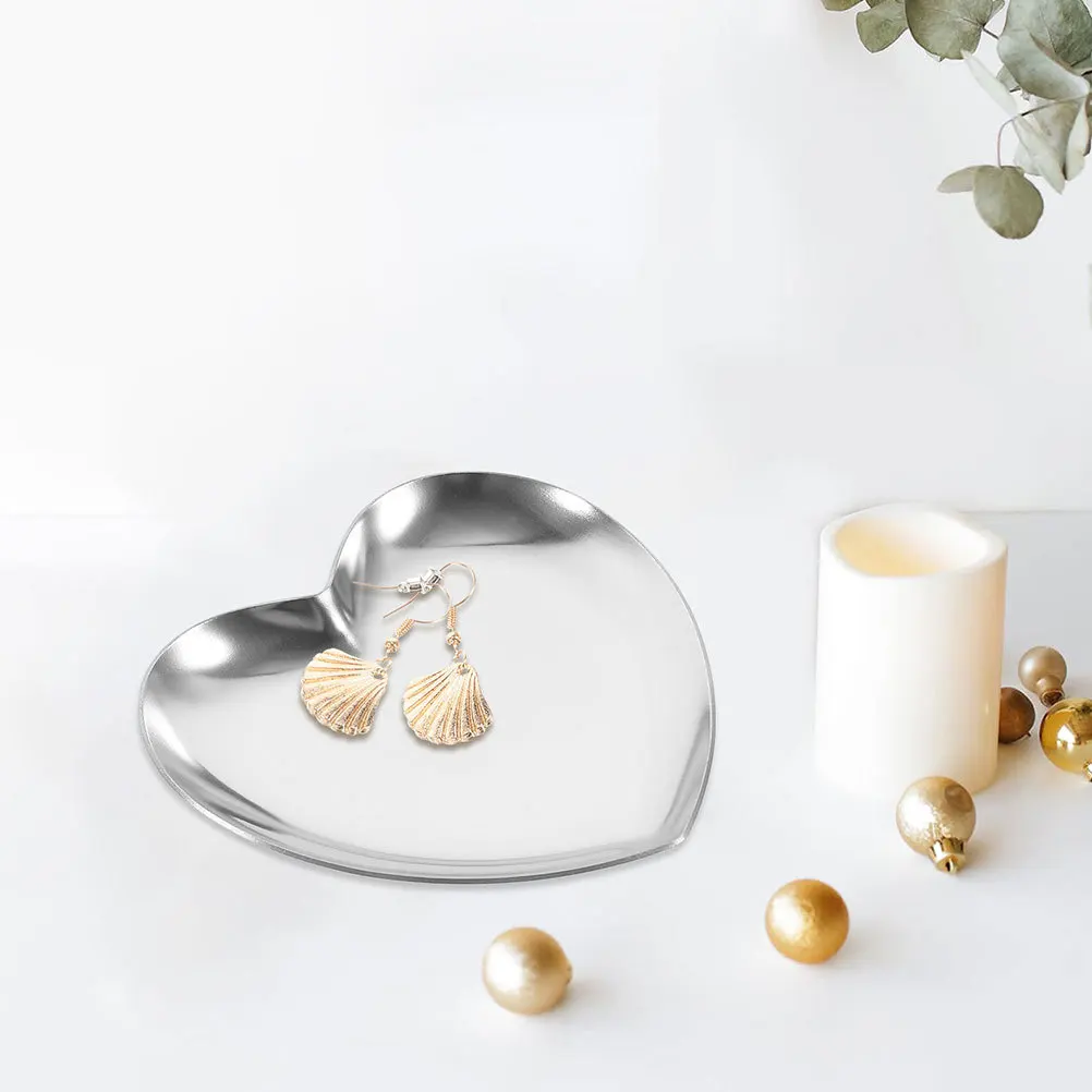 2pcs Heart Shaped Jewelry Organizer Tray Stainless Steel Ceramic Base Ring Holder For Bracelets Necklaces Earrings Display
2pcs Heart Shaped Jewelry Organizer Tray Stainless Steel Ceramic Base Ring Holder For Bracelets Necklaces Earrings Display