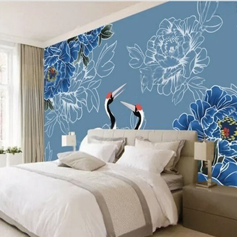 Современные обои-стикеры для стен: роскошная спальня в китайском стиле с цветочным узором и лебедями
Современные обои-стикеры для стен: роскошная спальня в китайском стиле с цветочным узором и лебедями